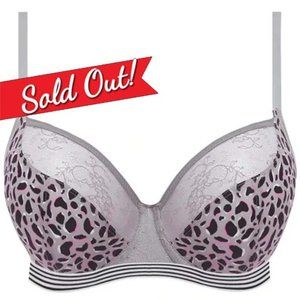 New Freya 34DDD Wild Bra Grey Leopard 34E Gray